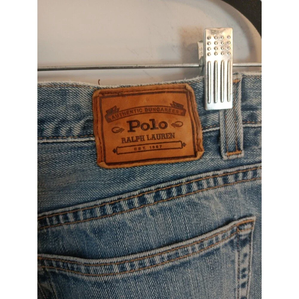 Polo Ralph Lauren Authentic Dungarees Jeans Mens 32x28 Blue Straight Leg Denim